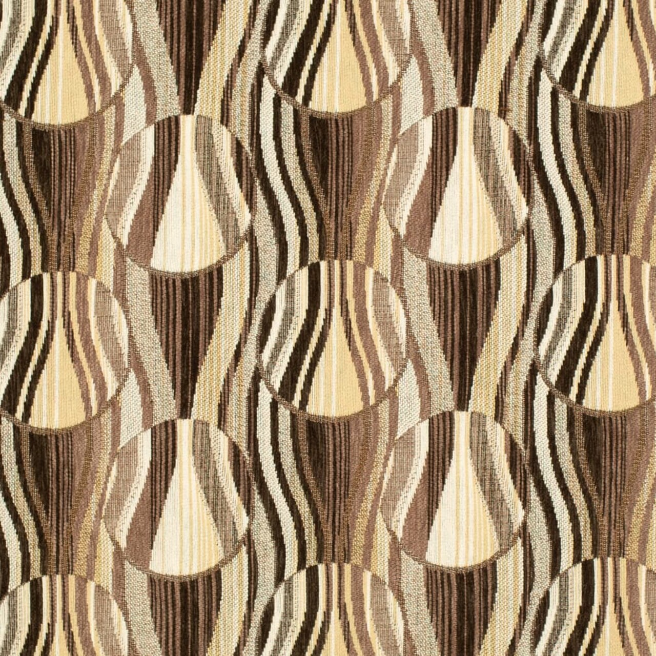 Umber - Brown Abstract Geometric Upholstery Fabric 54 Inches"